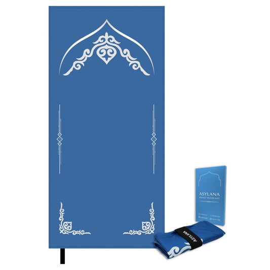 ASYLANA Portable Islamic Pocket Prayer Mat –  Waterproof & Lightweight Thin Travel Sajjadah