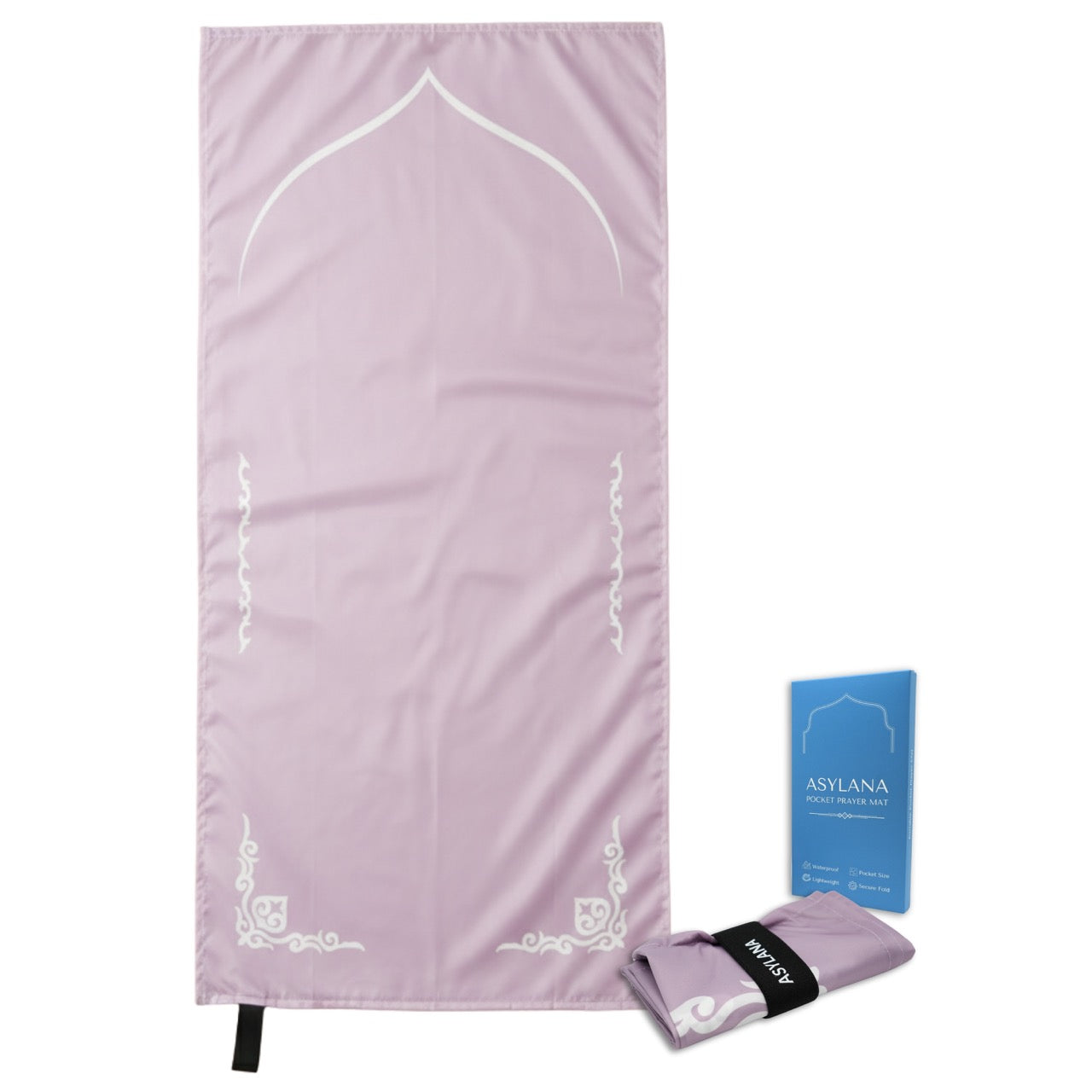 ASYLANA Lilac Islamic Travel Prayer Mat –  Waterproof & Lightweight Sujjada