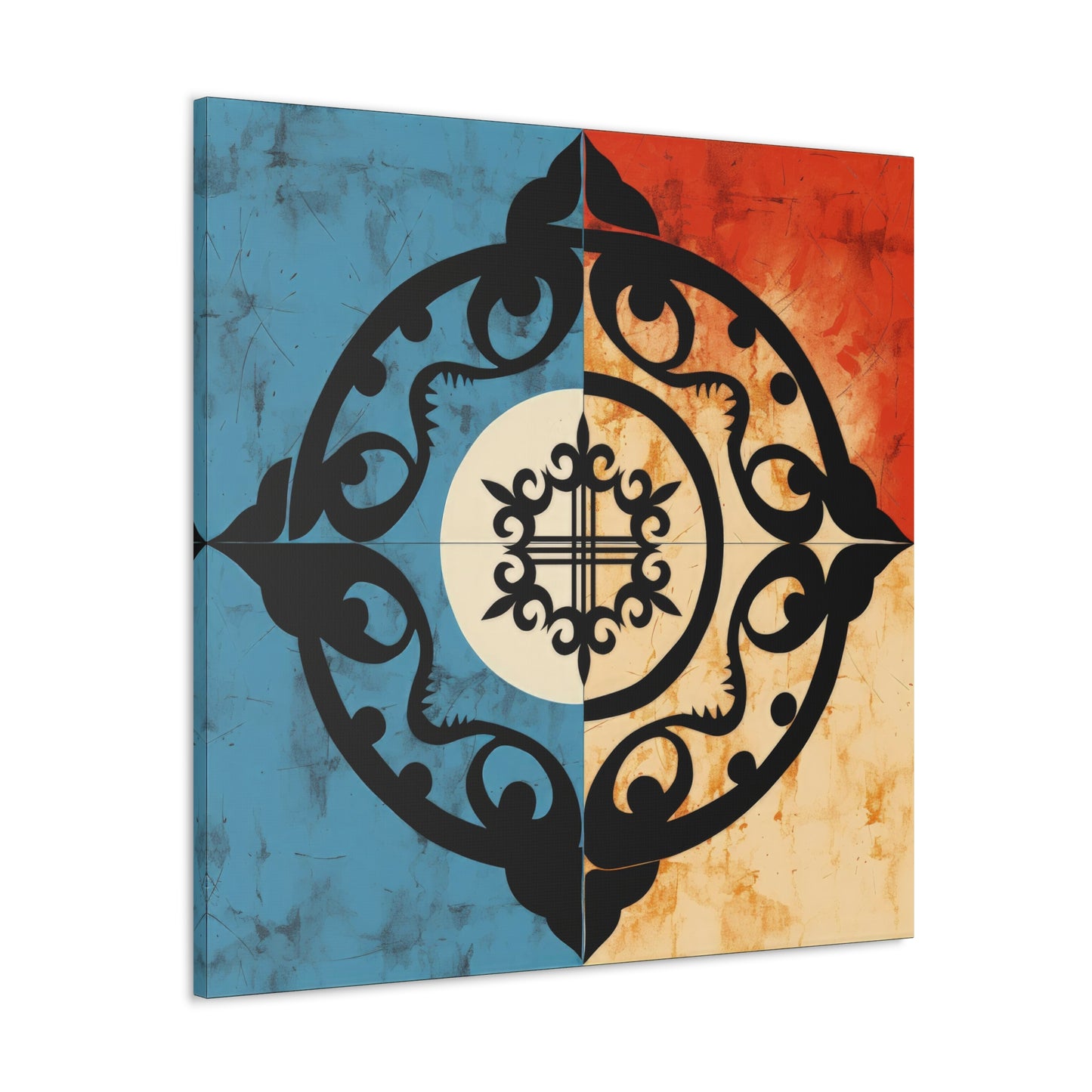 ASYLANA Kazakh Canvas Print Wrap Gallery Wall Art with traditional design for Modern Home Decor 118