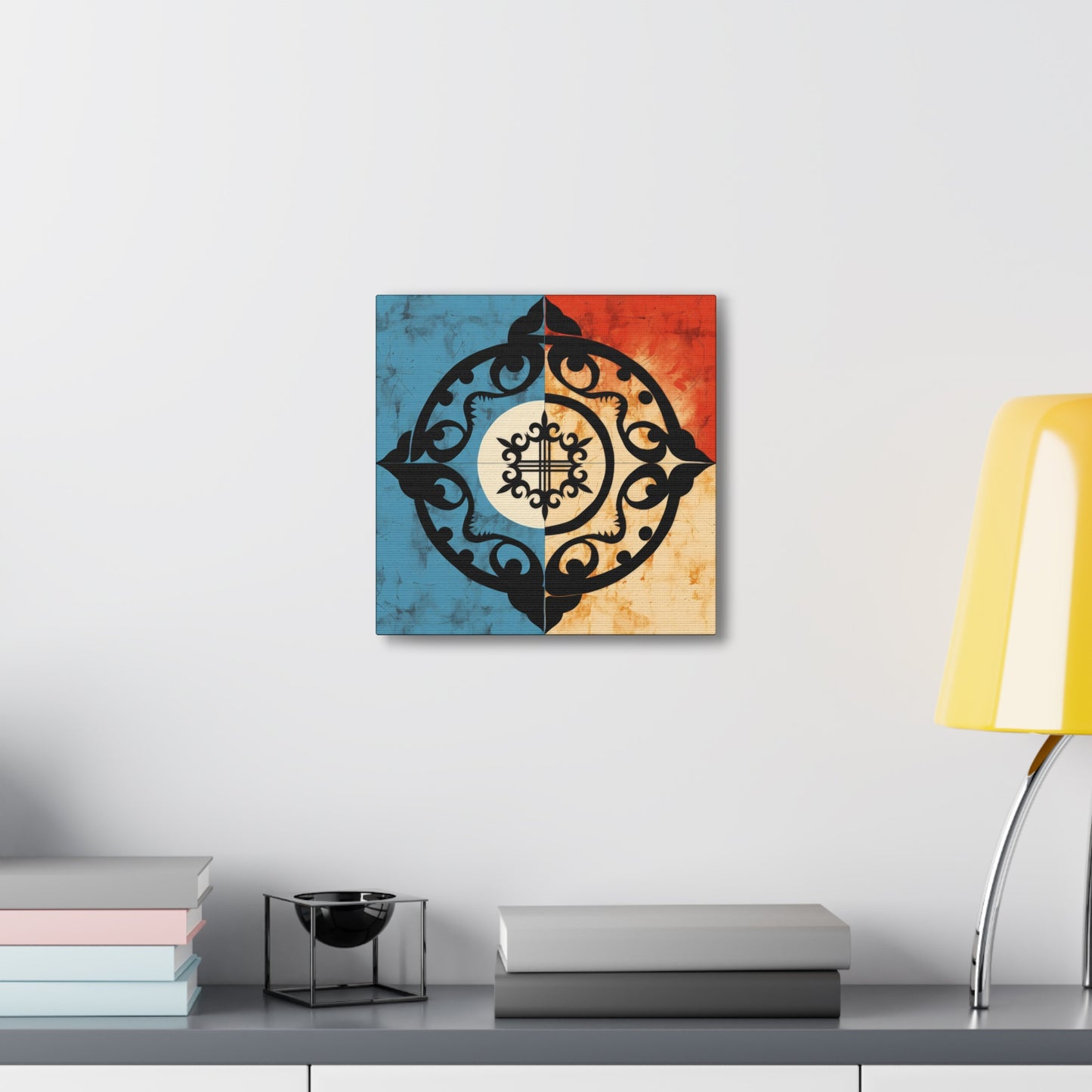 ASYLANA Kazakh Canvas Print Wrap Gallery Wall Art with traditional design for Modern Home Decor 118