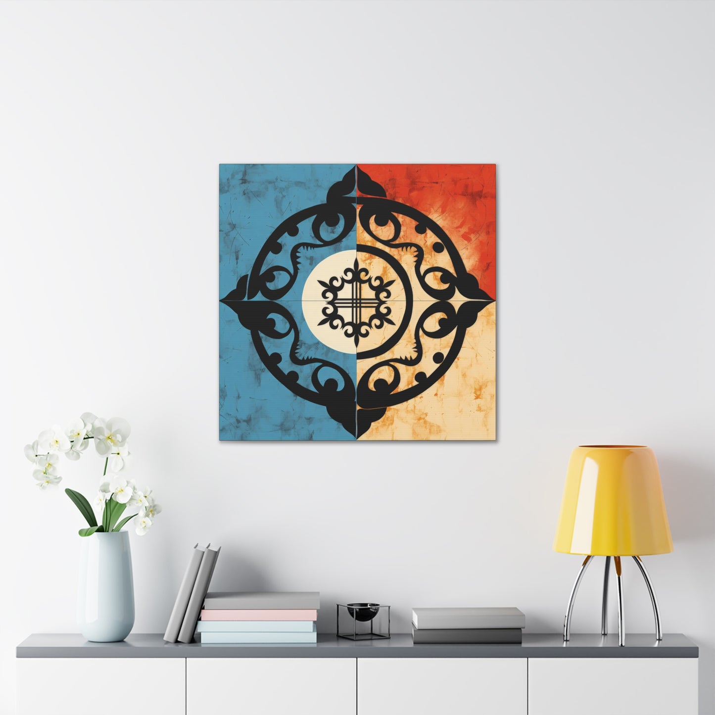 ASYLANA Kazakh Canvas Print Wrap Gallery Wall Art with traditional design for Modern Home Decor 118