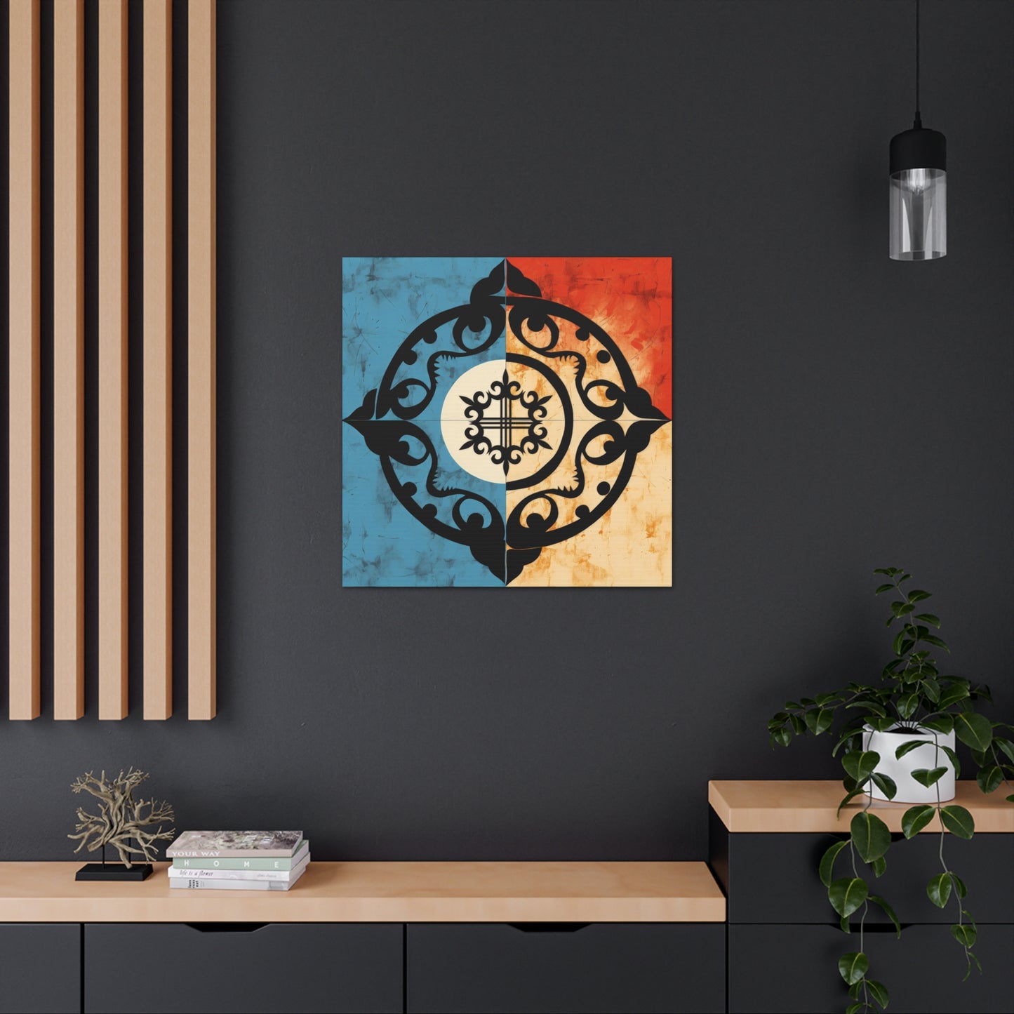 ASYLANA Kazakh Canvas Print Wrap Gallery Wall Art with traditional design for Modern Home Decor 118