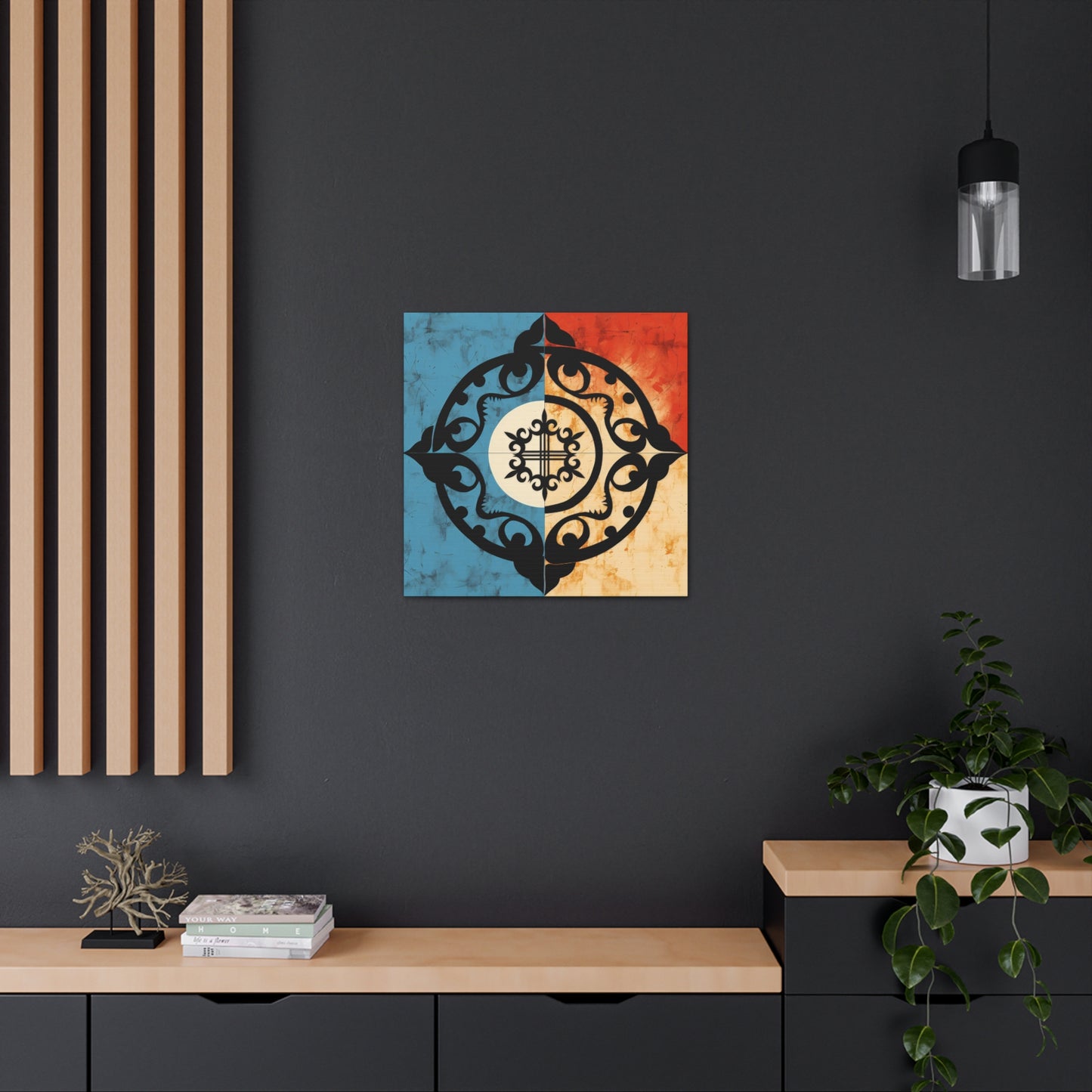 ASYLANA Kazakh Canvas Print Wrap Gallery Wall Art with traditional design for Modern Home Decor 118