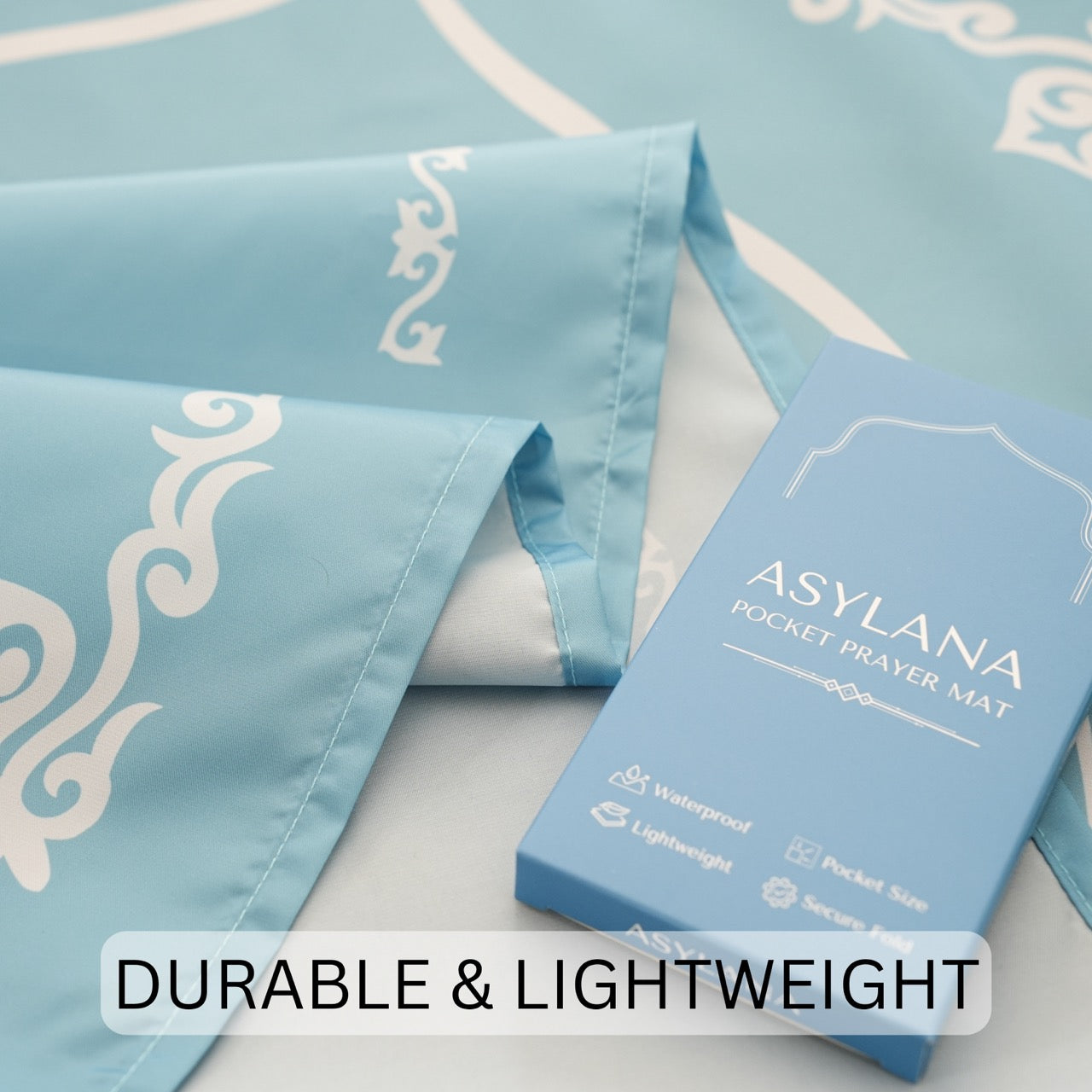 ASYLANA Compact Foldable Pocket Prayer Mat – Thin Lightweight Waterproof Janamaz - Ideal for Travel