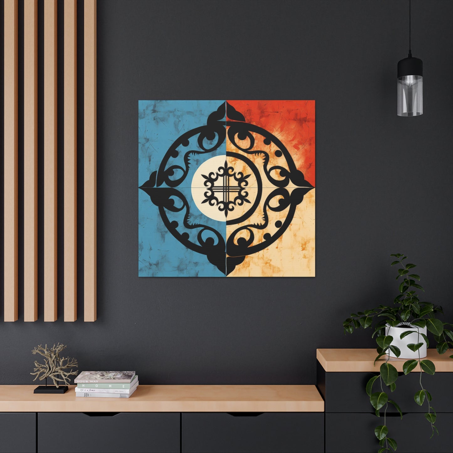 ASYLANA Kazakh Canvas Print Wrap Gallery Wall Art with traditional design for Modern Home Decor 118