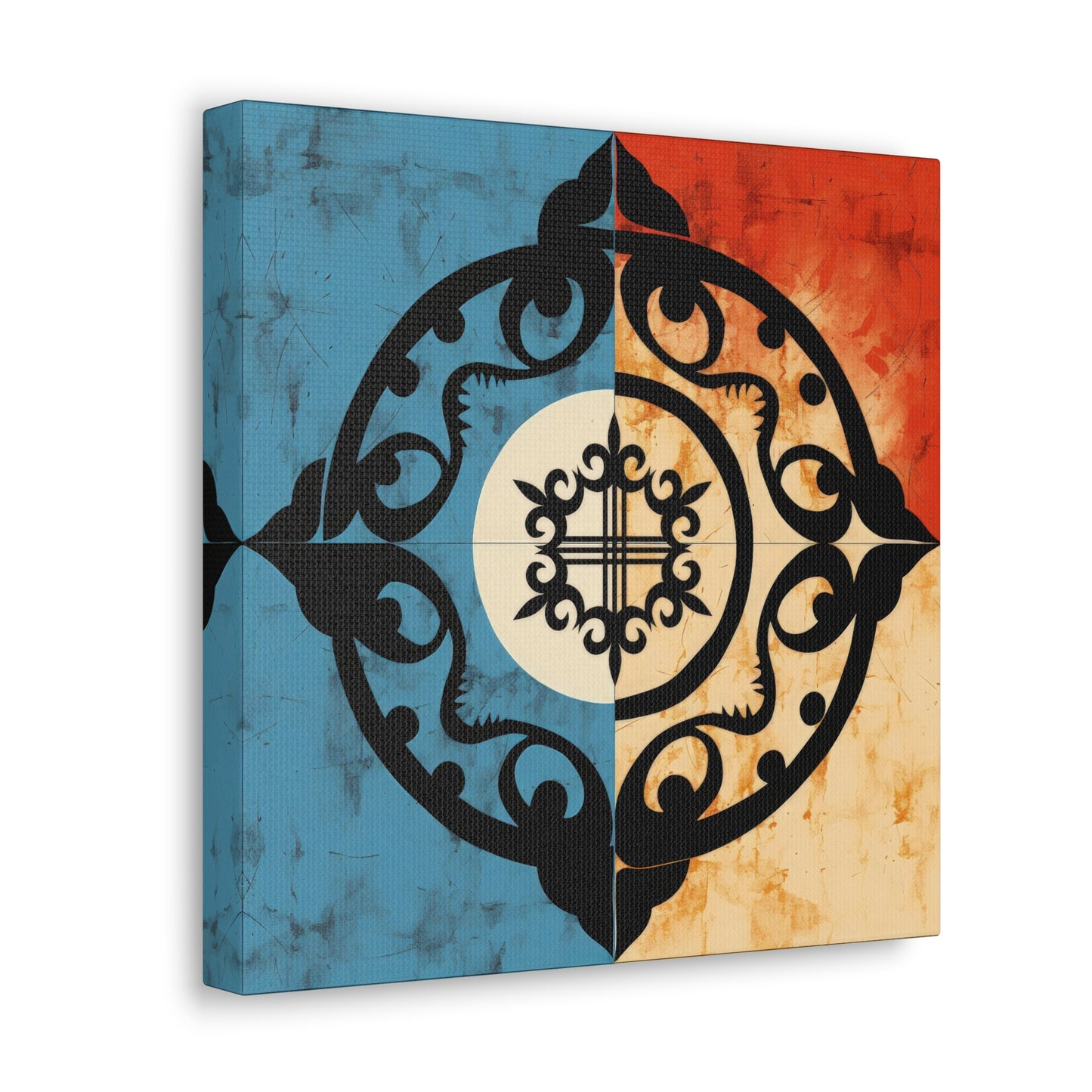 ASYLANA Kazakh Canvas Print Wrap Gallery Wall Art with traditional design for Modern Home Decor 118