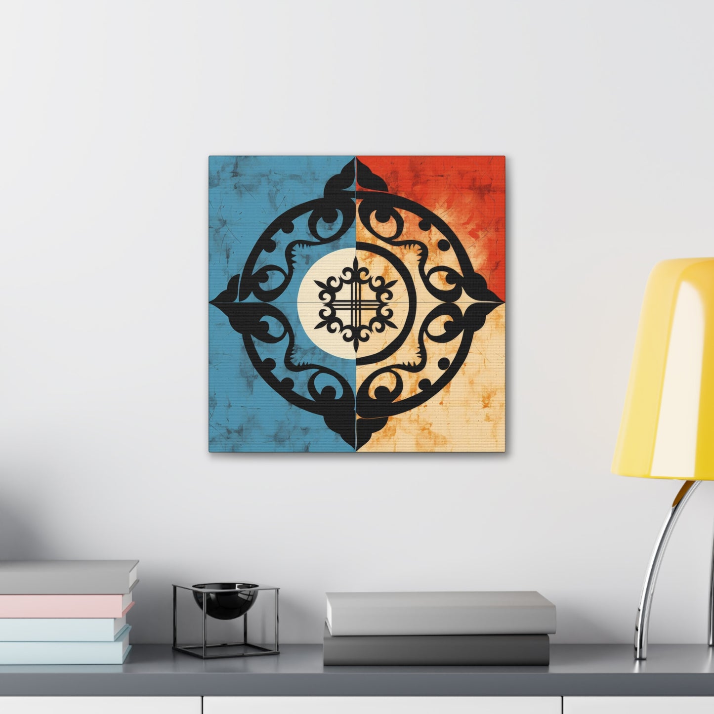 ASYLANA Kazakh Canvas Print Wrap Gallery Wall Art with traditional design for Modern Home Decor 118