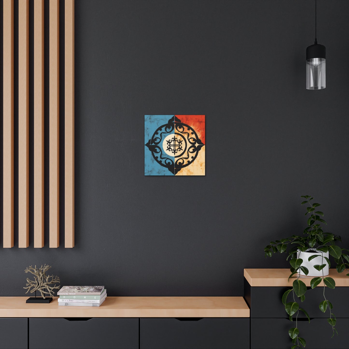 ASYLANA Kazakh Canvas Print Wrap Gallery Wall Art with traditional design for Modern Home Decor 118