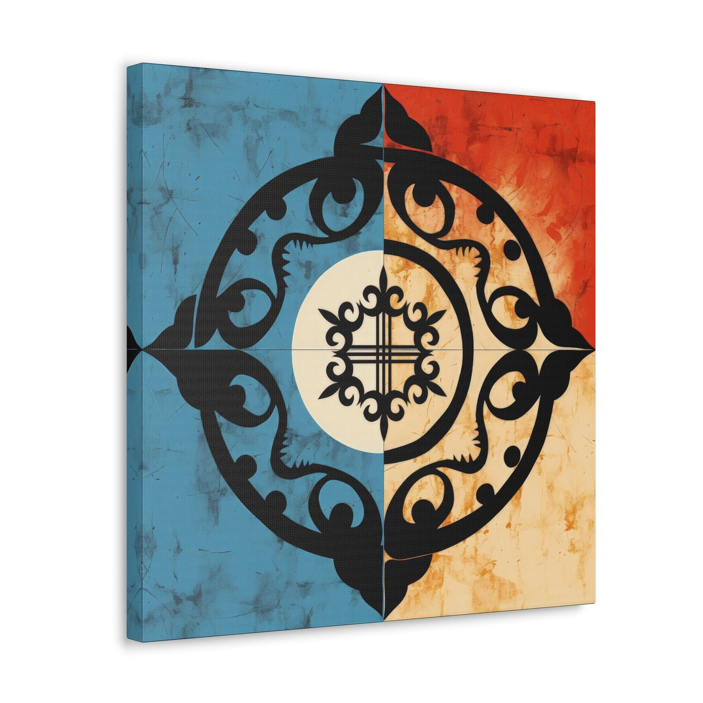 ASYLANA Kazakh Canvas Print Wrap Gallery Wall Art with traditional design for Modern Home Decor 118