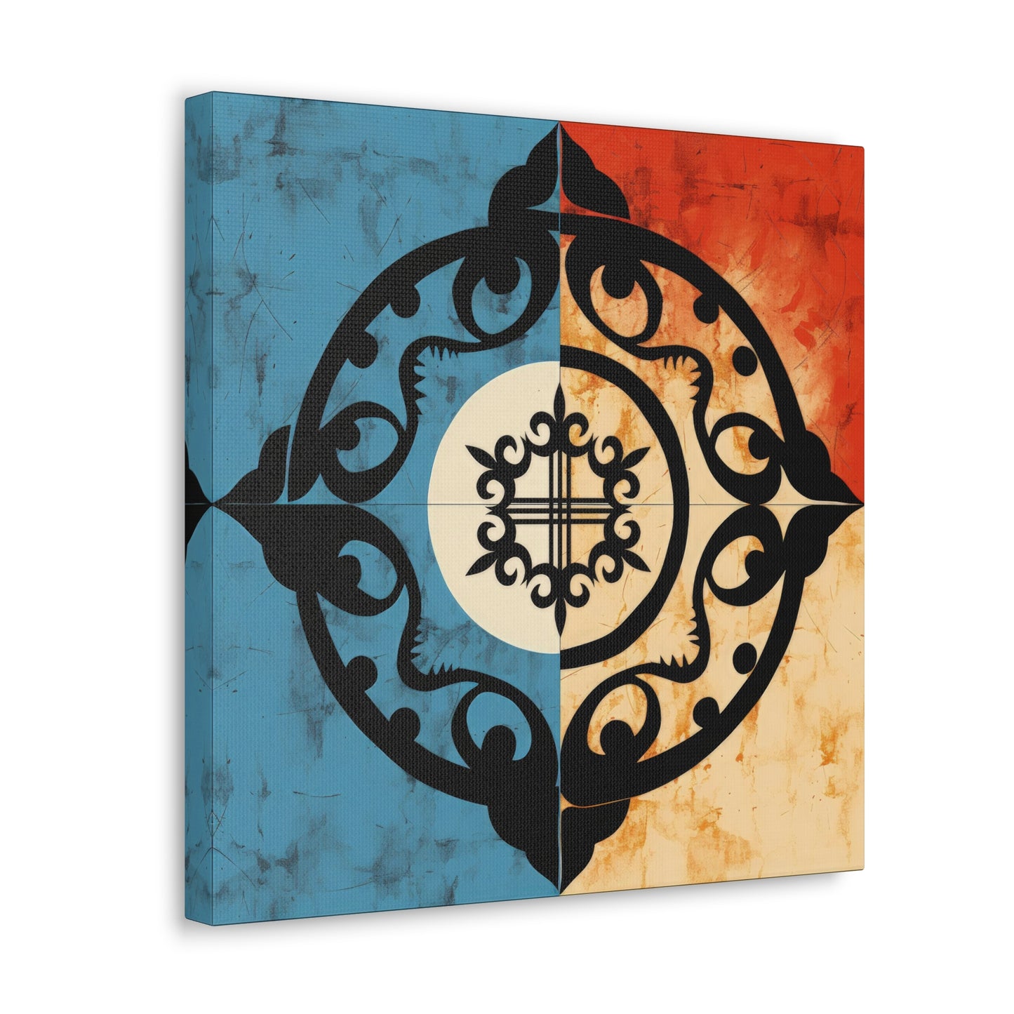 ASYLANA Kazakh Canvas Print Wrap Gallery Wall Art with traditional design for Modern Home Decor 118
