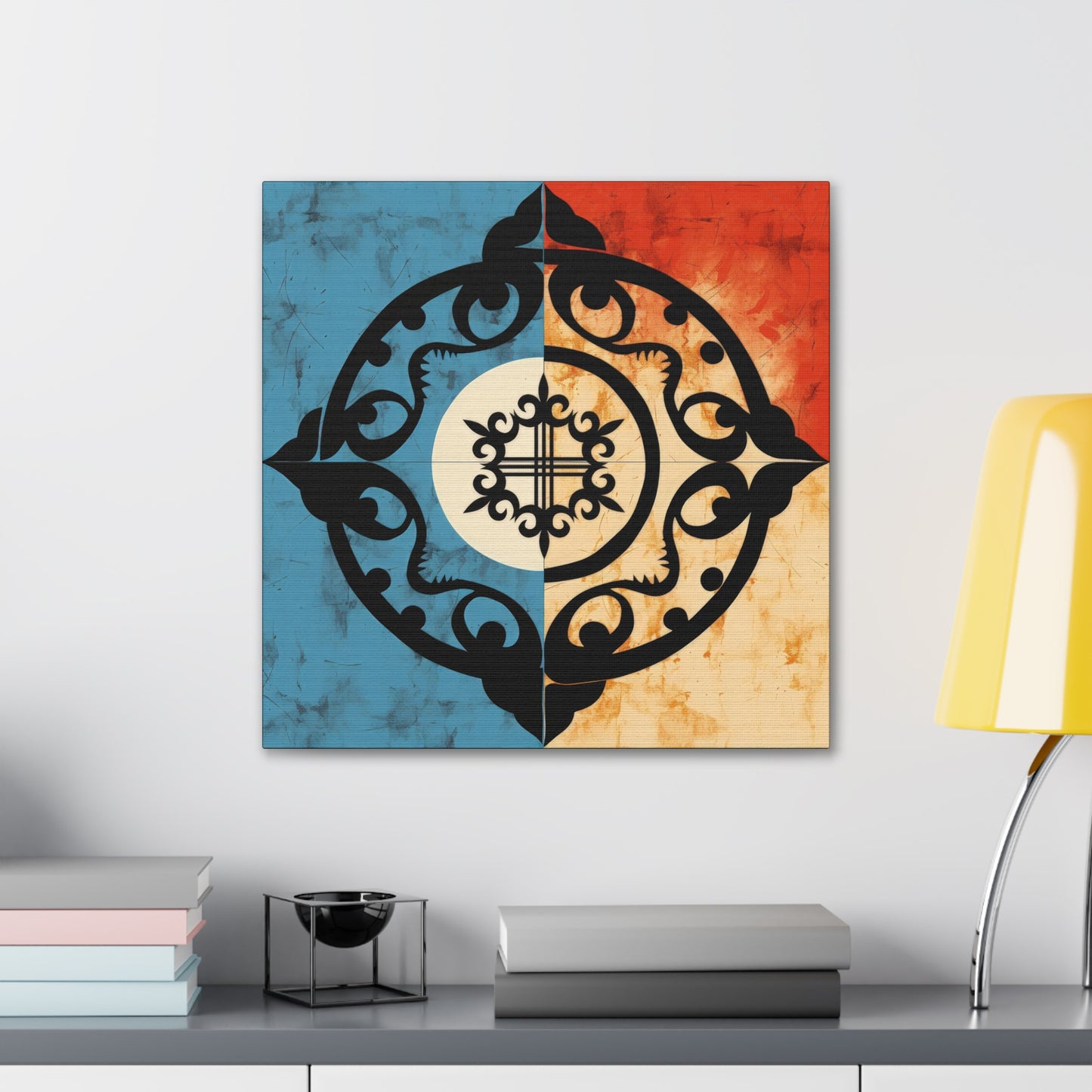 ASYLANA Kazakh Canvas Print Wrap Gallery Wall Art with traditional design for Modern Home Decor 118