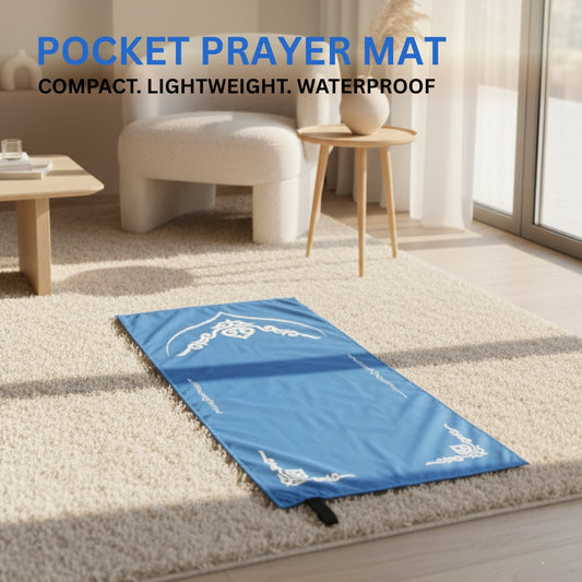 ASYLANA Islamic Small Pocket Prayer Mat –  Waterproof & Thin Travel Jainamaz