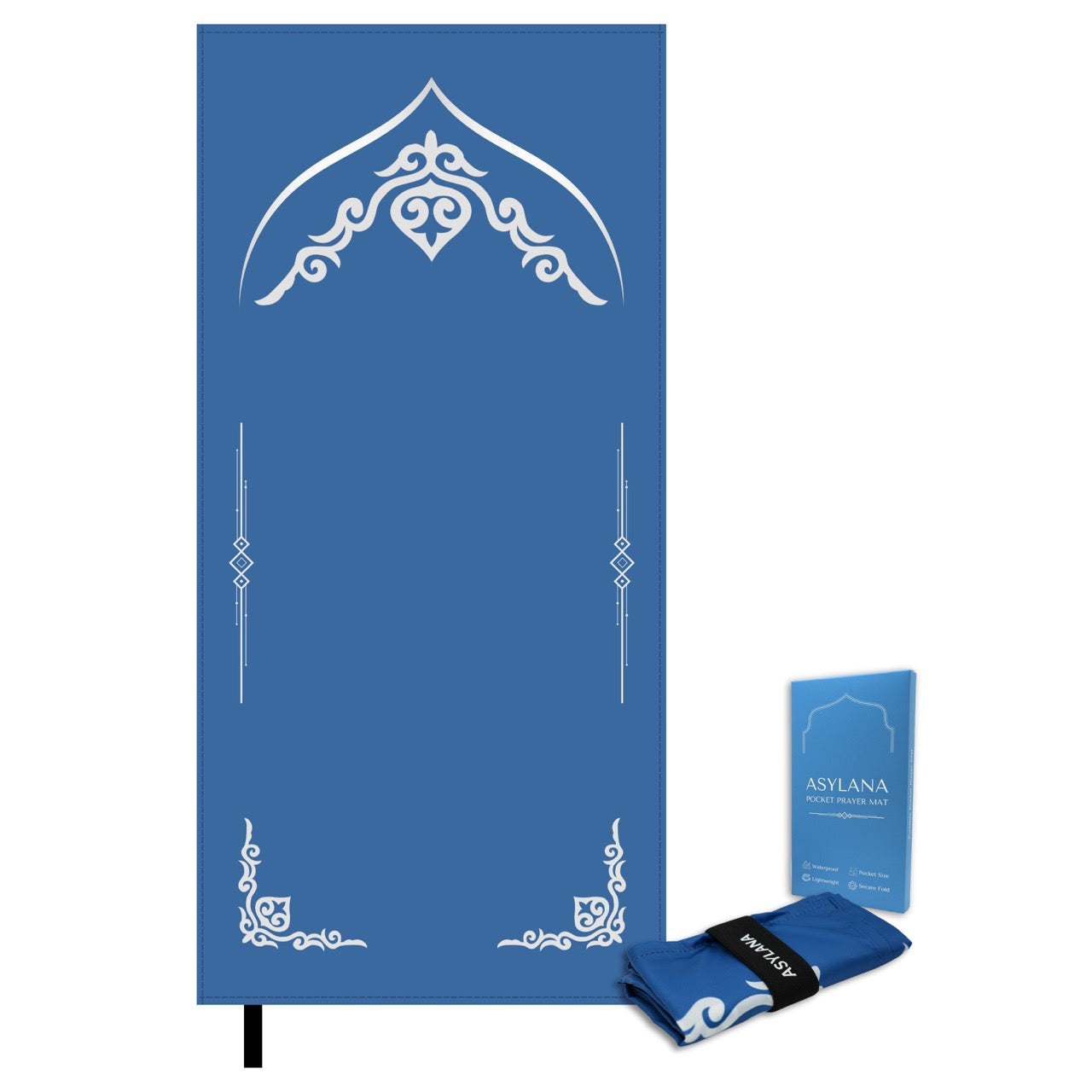 ASYLANA Portable Islamic Pocket Prayer Mat –  Waterproof & Lightweight Thin Travel Sajjadah