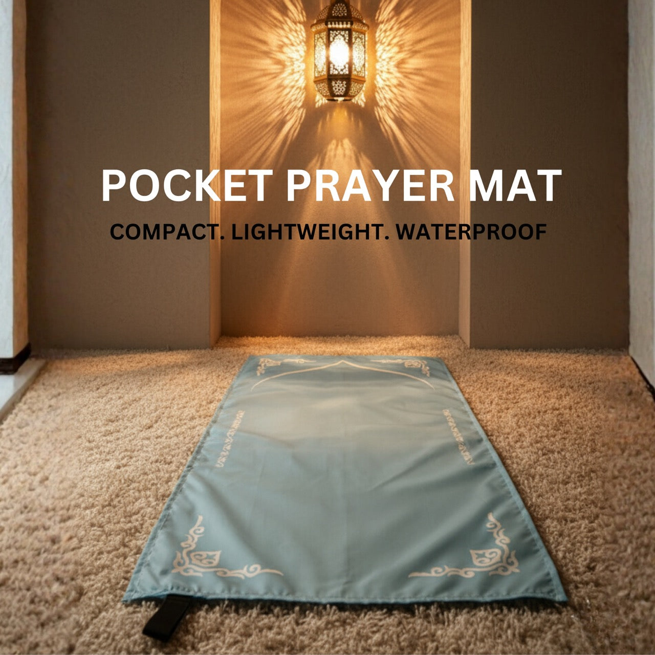 ASYLANA Compact Islamic Muslim Foldable Prayer Mat | Pocket Seccade