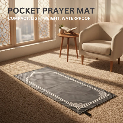 ASYLANA Travel Muslim Pocket Prayer Mat – Easy to Carry - Elastic Band