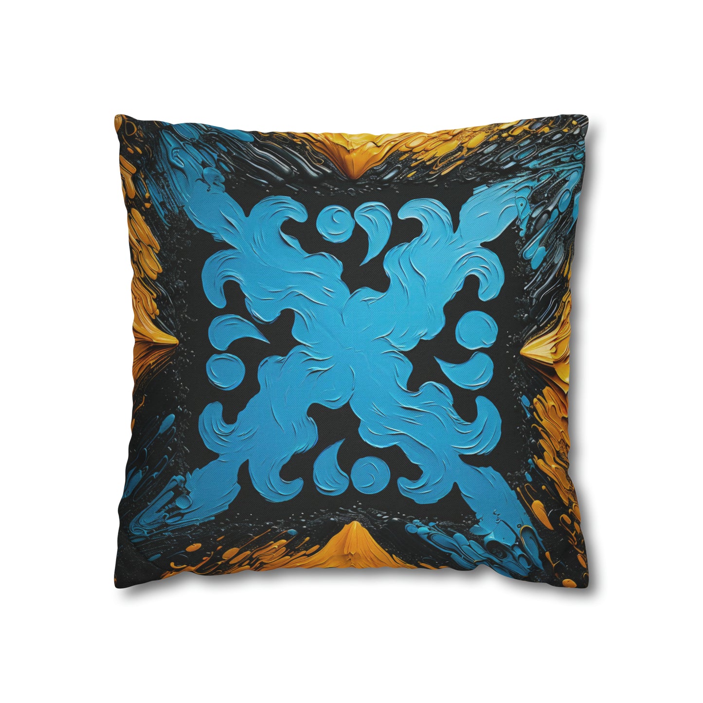 ASYLANA Square Pillow Case Cover with Kazakh Qazaq Art & Patterns 114