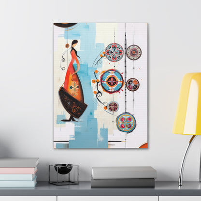 ASYLANA Kazakh Canvas Print Wrap Gallery Modern Kazakh Wall Art with Traditional Ornaments and patterns 121