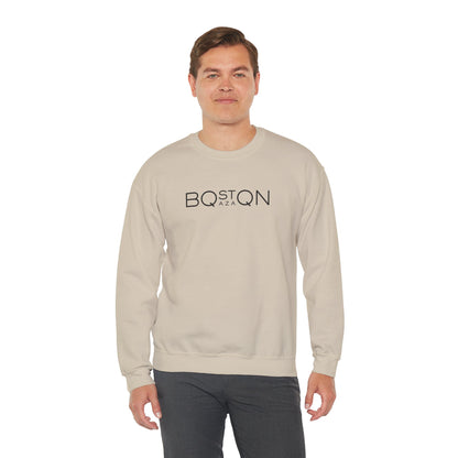 Boston Qazaq Minimalist Crewneck Sweatshirt Kazakh Style - Perfect Kazakhstan Gift