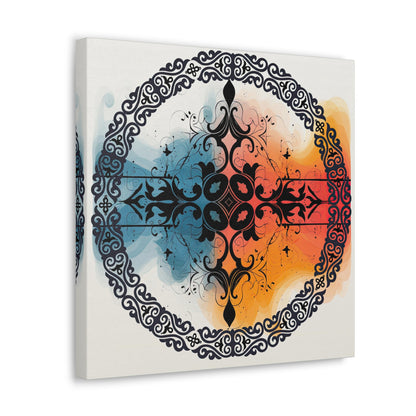 ASYLANA Kazakh Canvas Print Wrap Gallery Wall Art Home Decor with Ethnic Qazaq Patterns 102