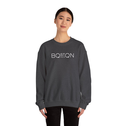 Boston Qazaq Minimalist Crewneck Sweatshirt Kazakh Style - Perfect Kazakhstan Gift