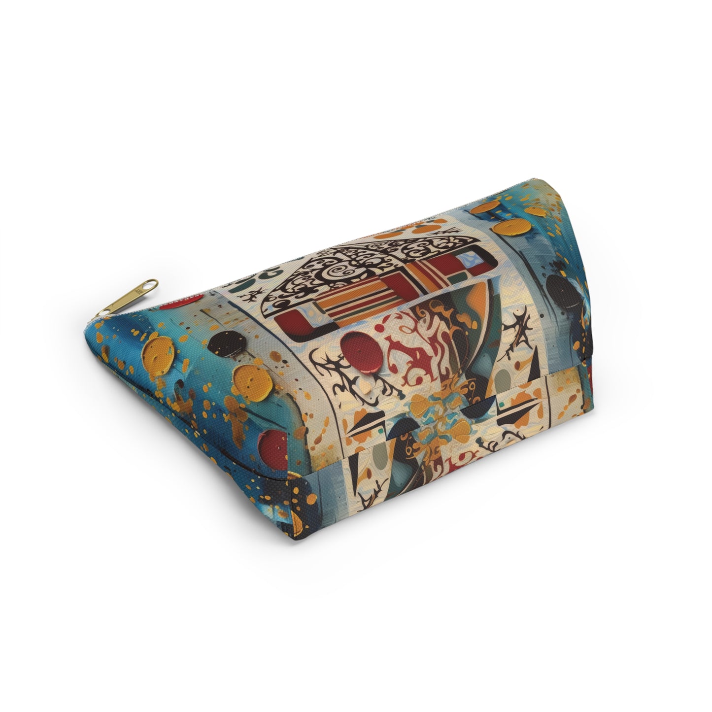 ASYLANA Accessory Pouch Bag for Cosmetics, Jewelry, Makeup, and Travel with Kazakh Art and Design 525