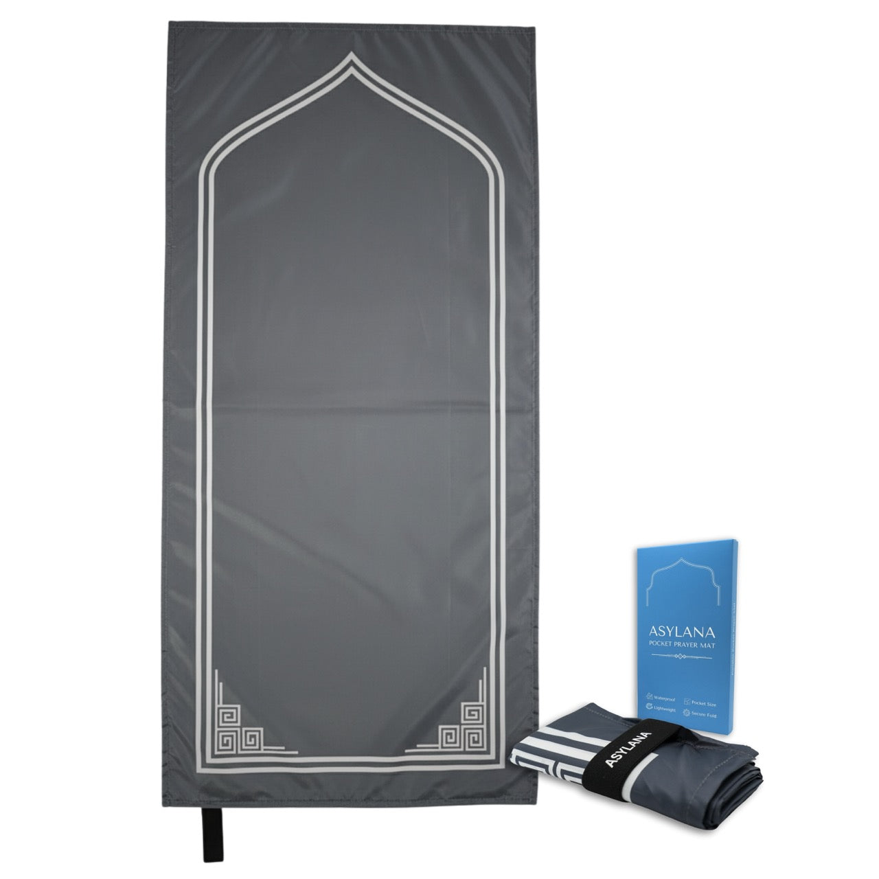 ASYLANA Travel Muslim Pocket Prayer Mat – Easy to Carry - Elastic Band