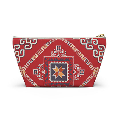 ASYLANA Accessory Pouch Bag for Cosmetics Jewelry Makeup and Travel with Kazakh Art and Design 518