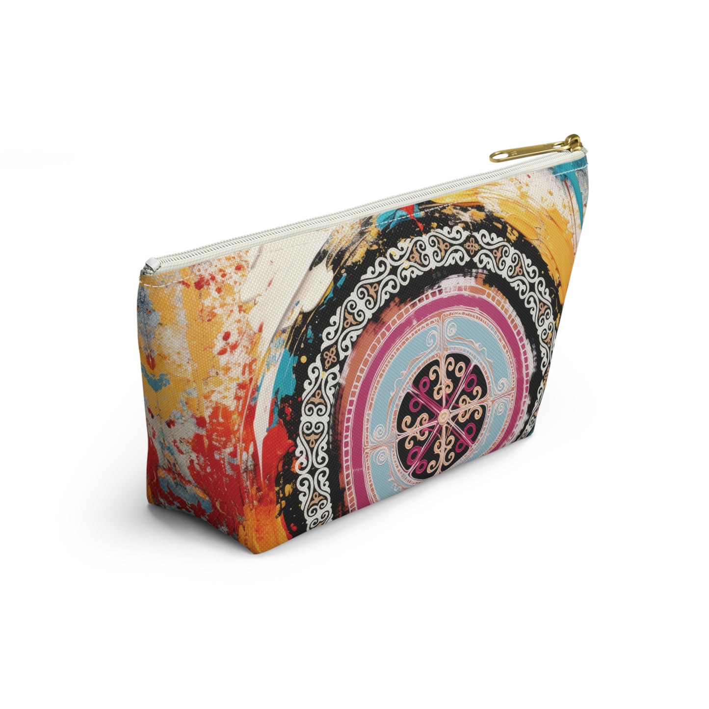 ASYLANA Accessory Pouch Bag for Cosmetics Jewelry Makeup and Travel with Kazakh Art and Design 504