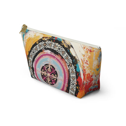 ASYLANA Accessory Pouch Bag for Cosmetics Jewelry Makeup and Travel with Kazakh Art and Design 504