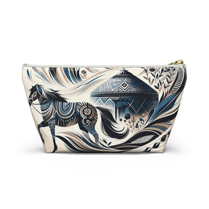 ASYLANA Accessory Pouch Bag for Cosmetics, Jewelry, Makeup, and Travel with Kazakh Art and Design 528