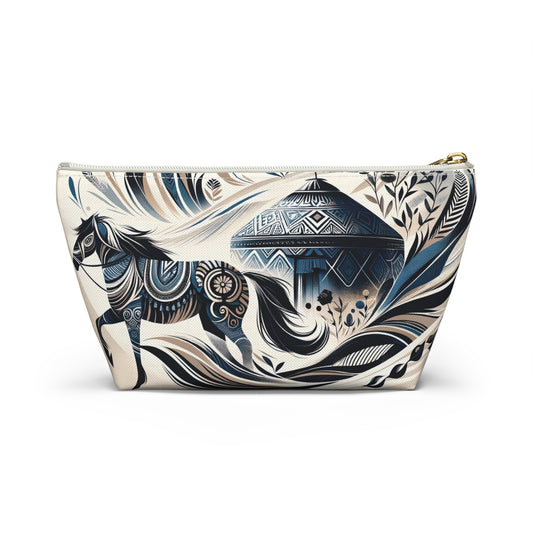 ASYLANA Accessory Pouch Bag for Cosmetics, Jewelry, Makeup, and Travel with Kazakh Art and Design 528