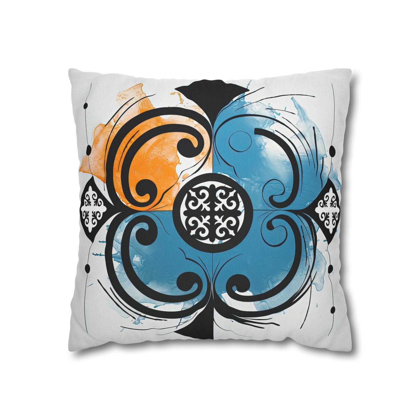 ASYLANA Square Pillow Case Cover with Kazakh Qazaq Art & Patterns 100