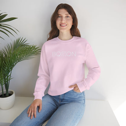 Boston Qazaq Minimalist Crewneck Sweatshirt Kazakh Style - Perfect Kazakhstan Gift