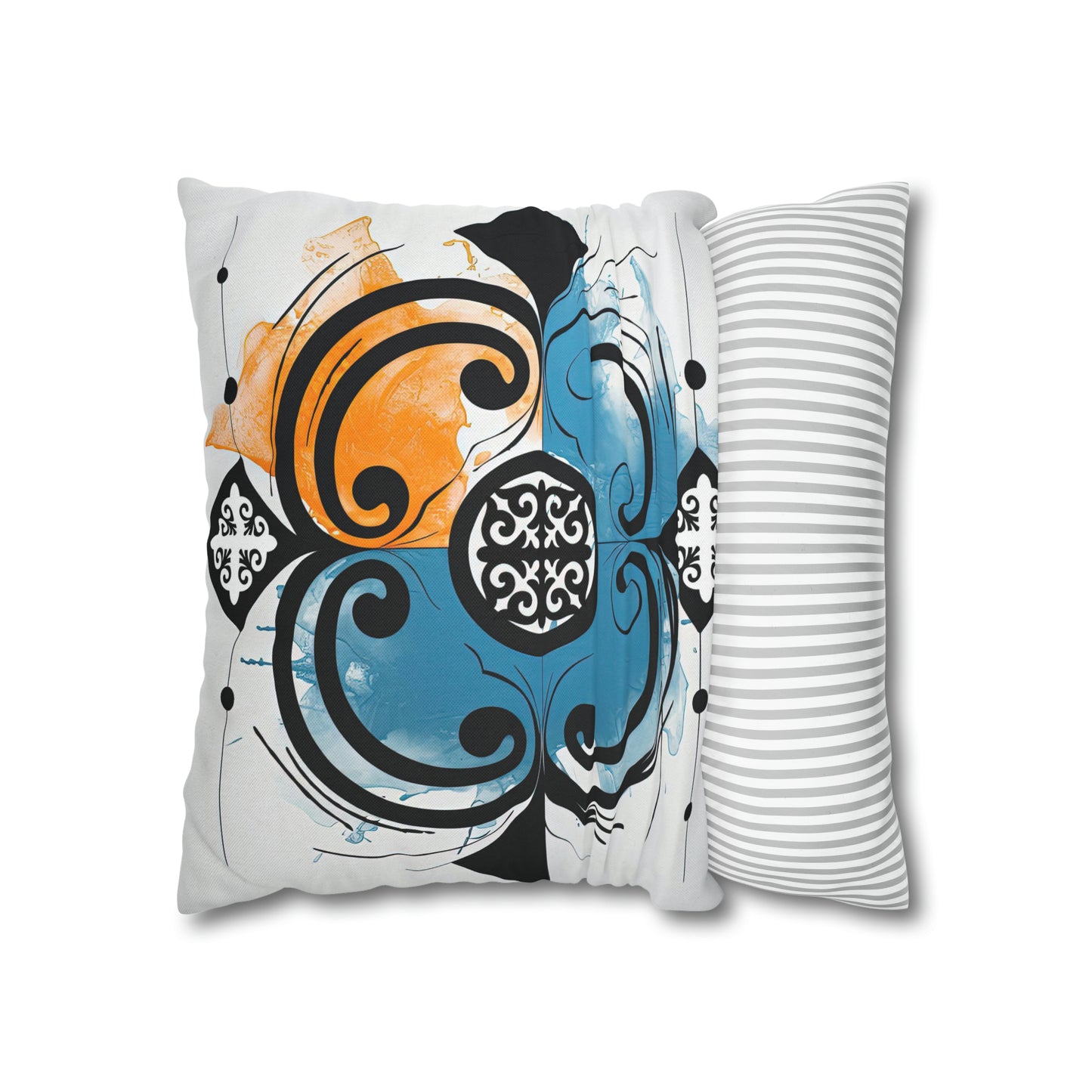 ASYLANA Square Pillow Case Cover with Kazakh Qazaq Art & Patterns 100