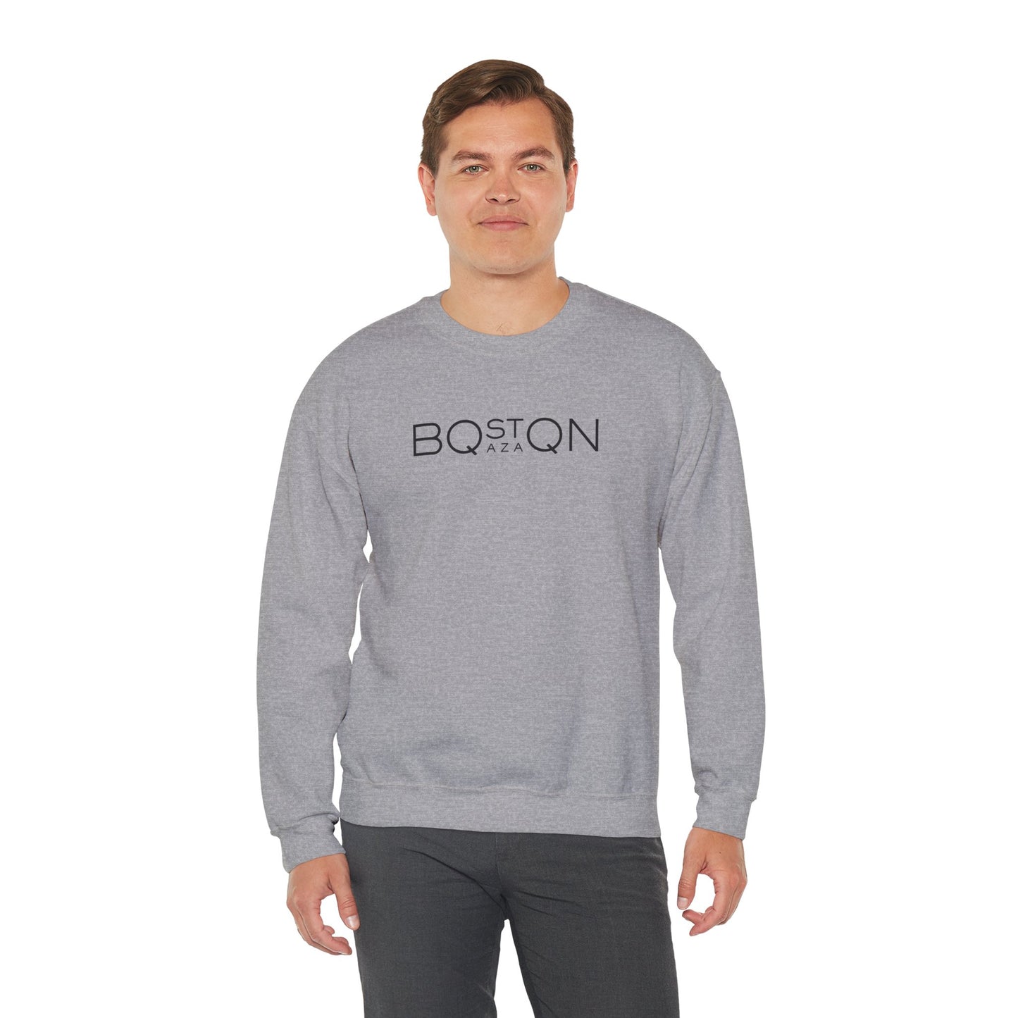 Boston Qazaq Minimalist Crewneck Sweatshirt Kazakh Style - Perfect Kazakhstan Gift