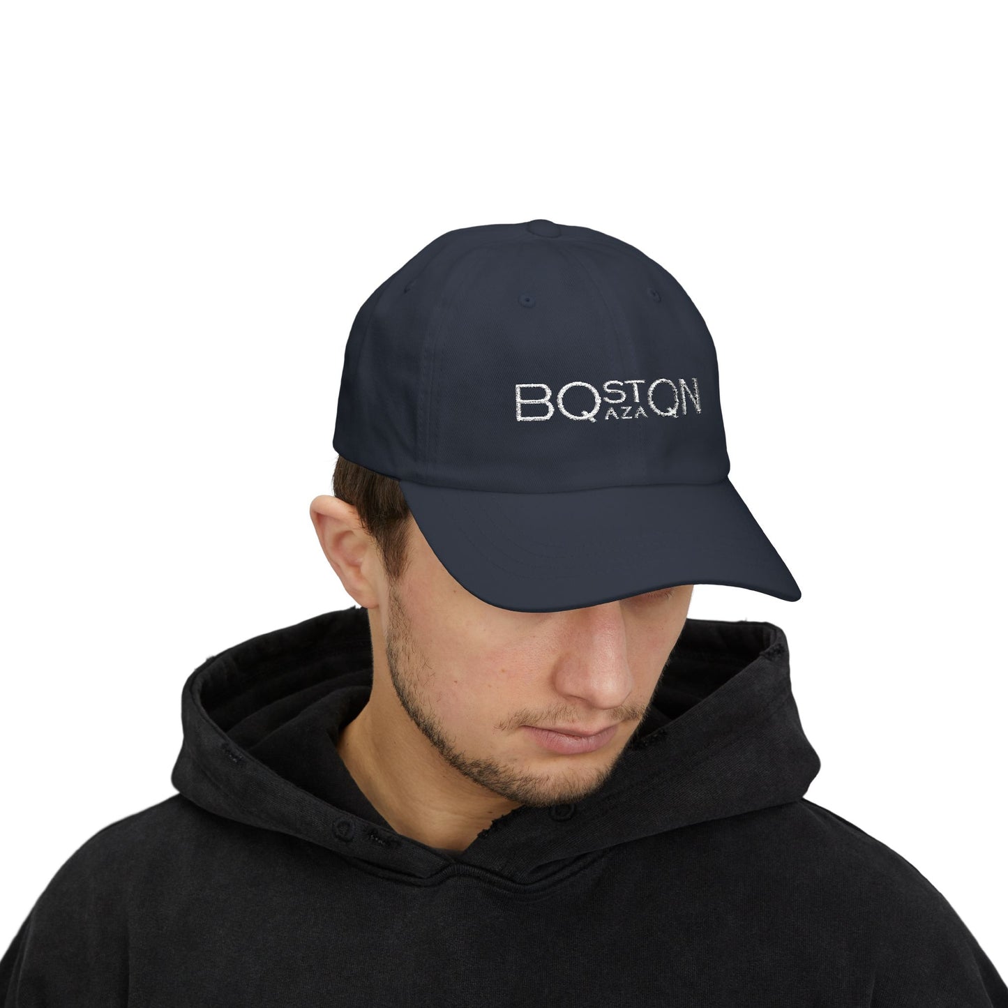 Embroidered Boston QAZAQ Classic Cap with Adjustable Strap