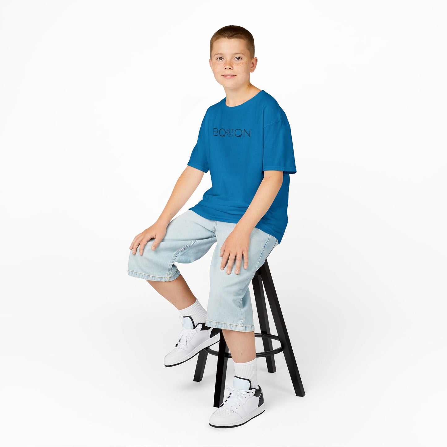 Kids Boston QAZAQ T-Shirt Kazakh Style Youth Tee for Boy or Girl