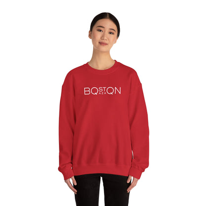 Boston Qazaq Minimalist Crewneck Sweatshirt Kazakh Style - Perfect Kazakhstan Gift