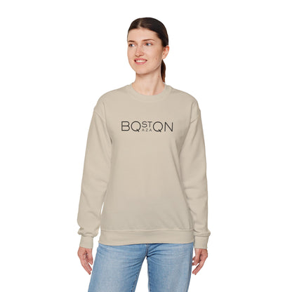 Boston Qazaq Minimalist Crewneck Sweatshirt Kazakh Style - Perfect Kazakhstan Gift