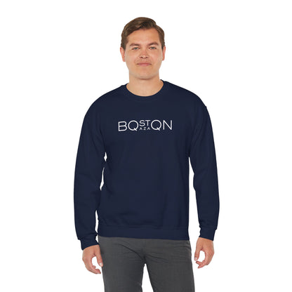 Boston Qazaq Minimalist Crewneck Sweatshirt Kazakh Style - Perfect Kazakhstan Gift