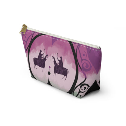 ASYLANA Accessory Pouch Bag for Cosmetics, Jewelry, Makeup, and Travel with Kazakh Art and Design 526