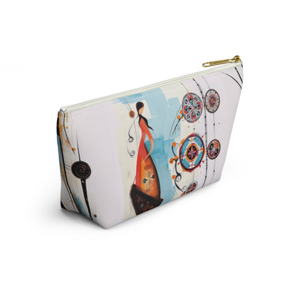 ASYLANA Accessory Pouch Bag for Cosmetics Jewelry Makeup and Travel with Kazakh Art and Design 502