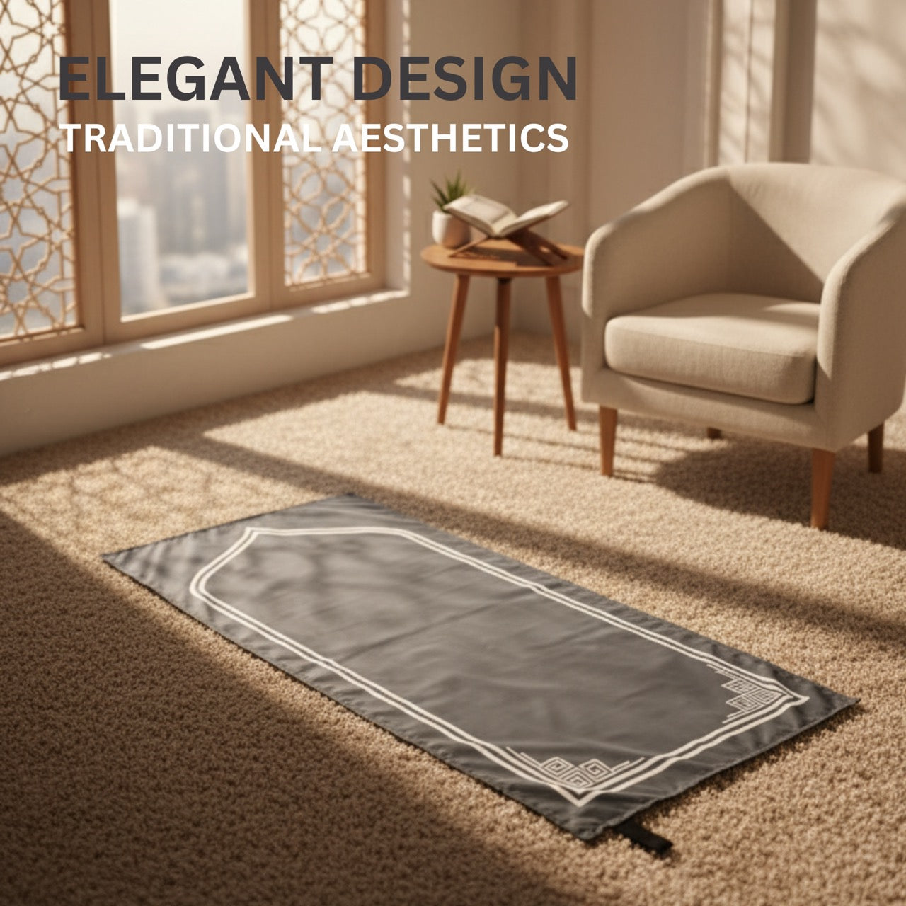 ASYLANA Travel Muslim Pocket Prayer Mat – Easy to Carry - Elastic Band