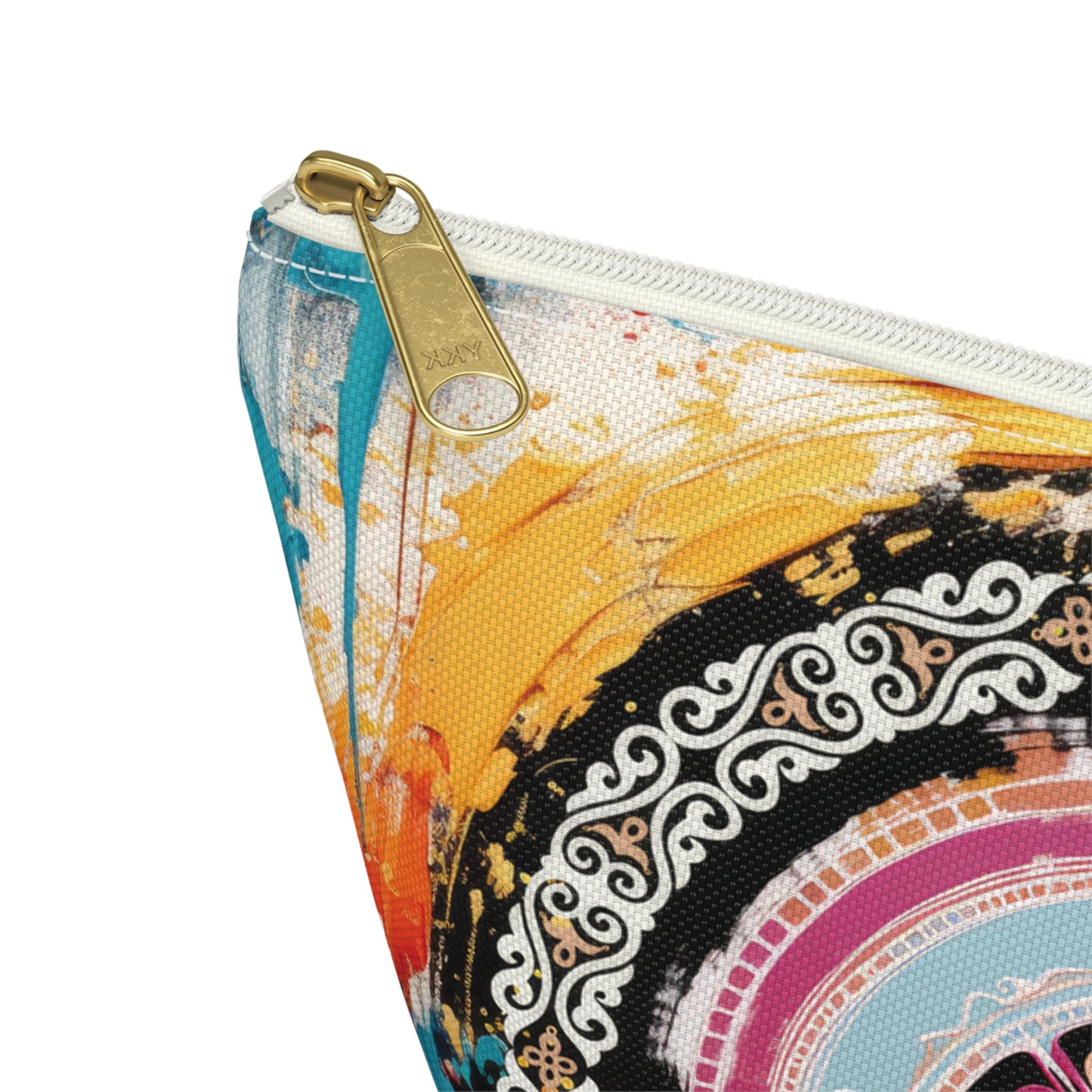 ASYLANA Accessory Pouch Bag for Cosmetics Jewelry Makeup and Travel with Kazakh Art and Design 504