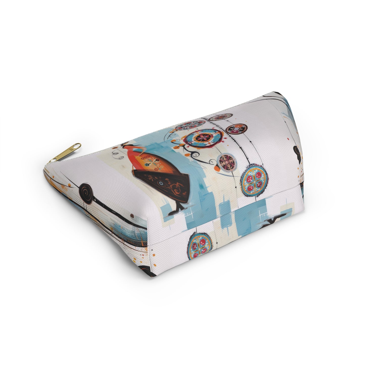 ASYLANA Accessory Pouch Bag for Cosmetics Jewelry Makeup and Travel with Kazakh Art and Design 502