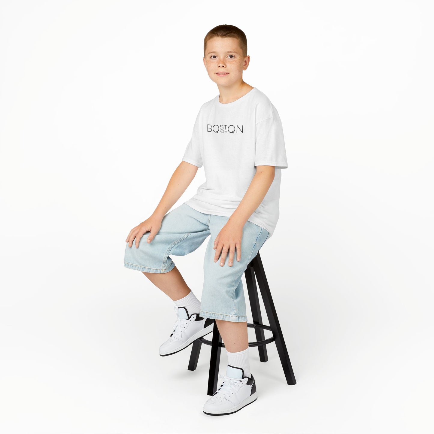 Kids Boston QAZAQ T-Shirt Kazakh Style Youth Tee for Boy or Girl