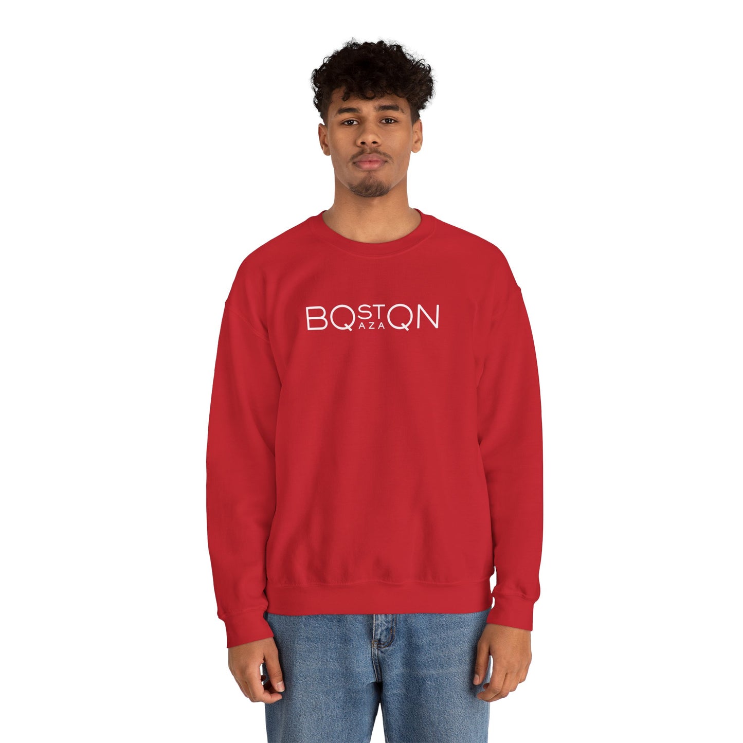 Boston Qazaq Minimalist Crewneck Sweatshirt Kazakh Style - Perfect Kazakhstan Gift