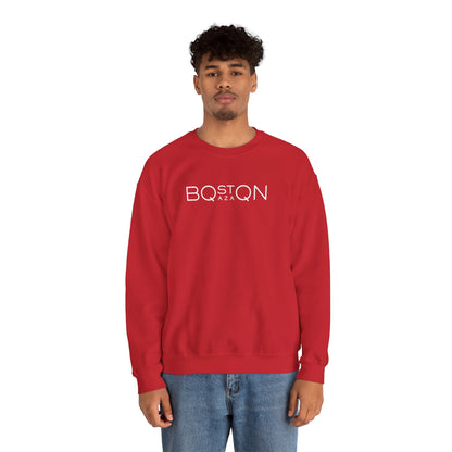 Boston Qazaq Minimalist Crewneck Sweatshirt Kazakh Style - Perfect Kazakhstan Gift