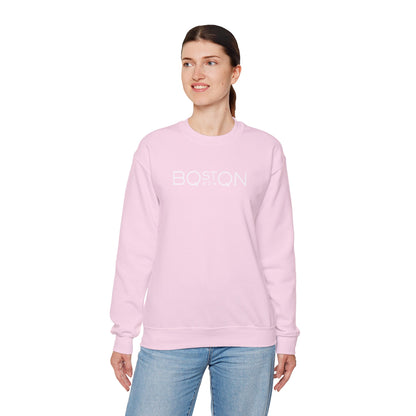 Boston Qazaq Minimalist Crewneck Sweatshirt Kazakh Style - Perfect Kazakhstan Gift