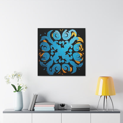 ASYLANA Kazakh Canvas Print Wrap Gallery Wall Art with Traditional Authentic Kazakh Ornaments 106